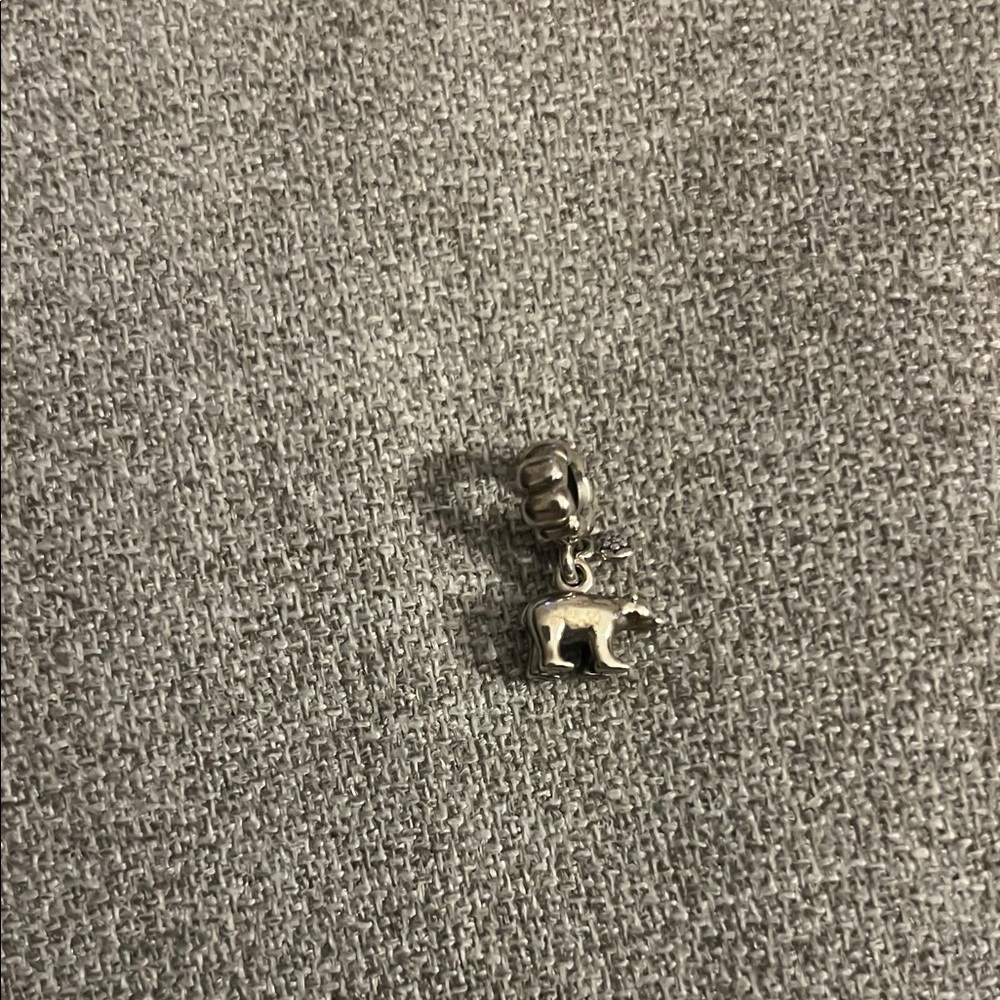 Silver Bear Charm Pendant